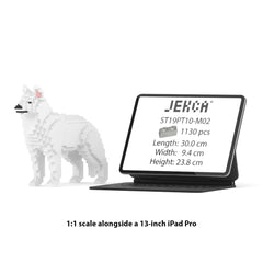 Real size of the Husky 01-M02 next to a 13-inch tablet