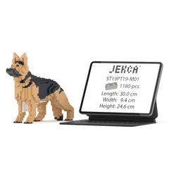Real size of the German Shepherd 01-M01 next to a 13-inch tablet