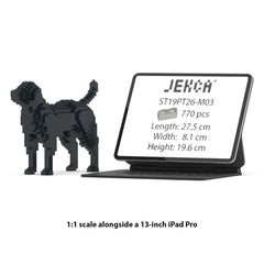 Real size of the Labrador Retriever 01-M03 next to a 13-inch tablet