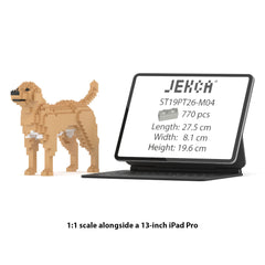 Real size of the Labrador Retriever 01-M04 next to a 13-inch tablet