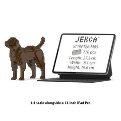 Real size of the Labrador Retriever 01-M05 next to a 13-inch tablet