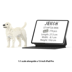 Real size of the Labrador Retriever 01-M06 next to a 13-inch tablet