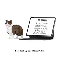 Real size of the Border Collie 01-M02 next to a 13-inch tablet