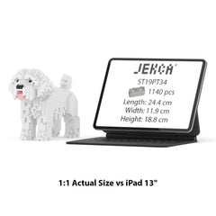Real size of the Maltese 01 next to a 13-inch tablet