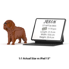 Real size of the Cavalier King Charles Spaniel 01-M05 next to a 13-inch tablet
