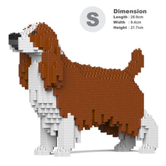 Real size of the English Springer Spaniel 01-M01 next to a 13-inch tablet