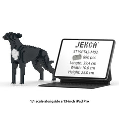 Real size of the Greyhound 01-M02 next to a 13-inch tablet