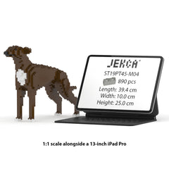 Real size of the Greyhound 01-M04 next to a 13-inch tablet