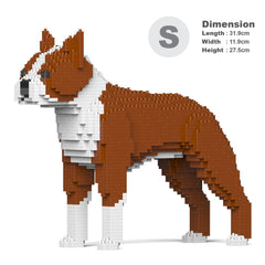 Real size of the Boston Terrier 01-M02 next to a 13-inch tablet