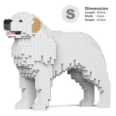 Real size of the Pyrenean Mountain Dog 01 next to a 13-inch tablet