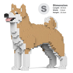 Real size of the Akita Inu 01-M02 next to a 13-inch tablet