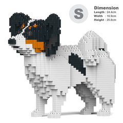 Real size of the Papillon Dog 01-M01 next to a 13-inch tablet