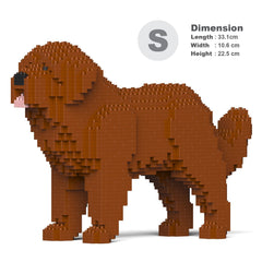 Real size of the Newfoundland Dog 01-M01 next to a 13-inch tablet