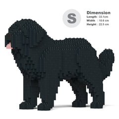 Real size of the Newfoundland Dog 01-M02 next to a 13-inch tablet