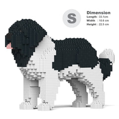 Real size of the Newfoundland Dog 01-M03 next to a 13-inch tablet