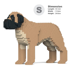 Real size of the English Mastiff 01-M01 next to a 13-inch tablet