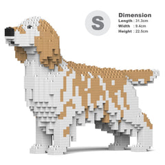 Real size of the English Setter 01-M01 next to a 13-inch tablet